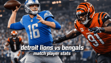detroit lions vs bengals match player stats