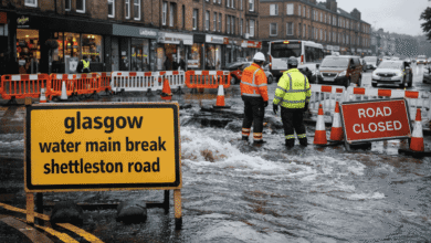 glasgow water main break shettleston road