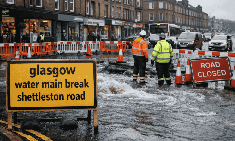 glasgow water main break shettleston road