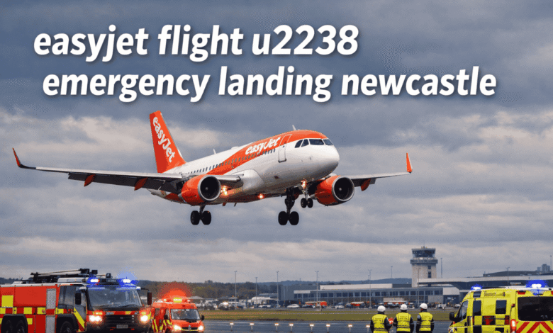 easyjet flight u2238 emergency landing newcastle